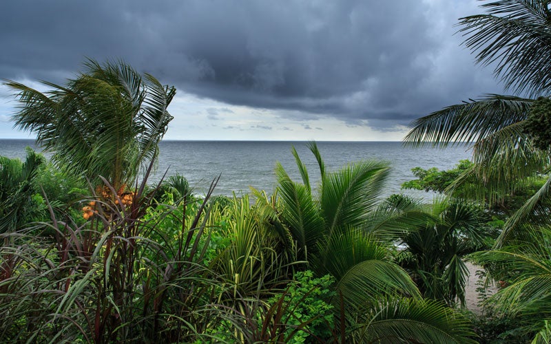 Hurricane on a beach
