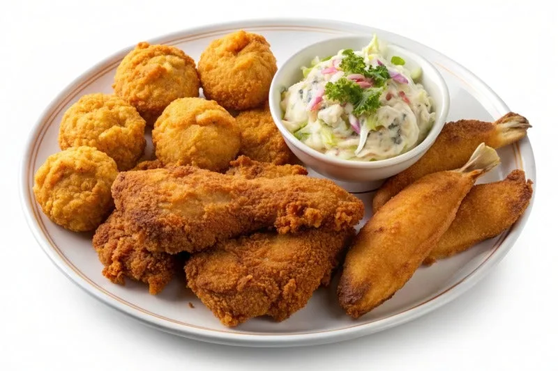 Fried Chicken and Coleslaw